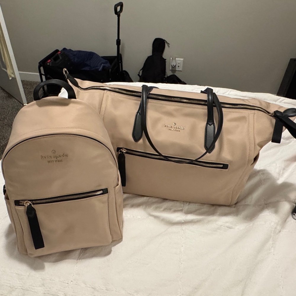 Kate Spade Chelsea Weekender and Backpack duo